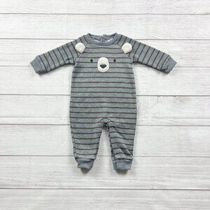 Carter’s Just One You Baby Romper Stripe Bear Face One Piece 3-6 Months